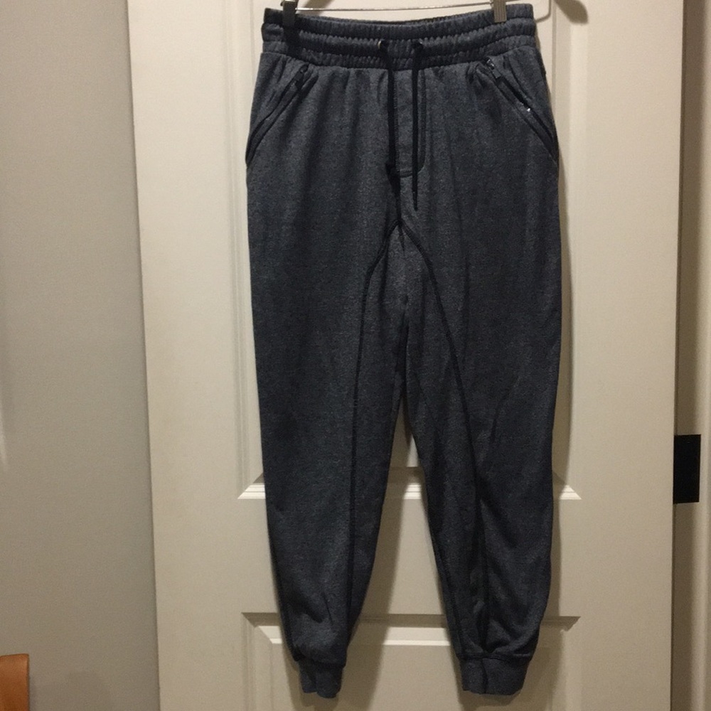 Urban Heritage mens drawstring sweatpants Joggers zip & snap Pockets size M grey